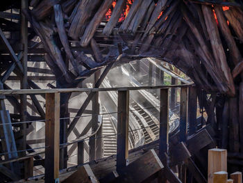 Low angle view of roof of building