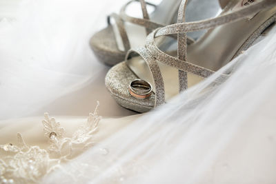 Close-up of shoes on floor