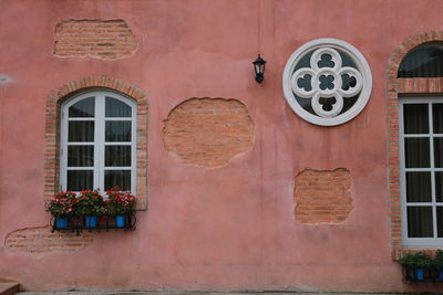 View of window on wall of building