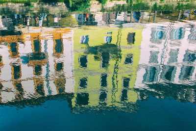 Full frame shot of wet reflection