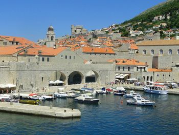 Town with buildings in background