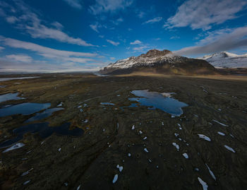 Icelandic landscape from above 