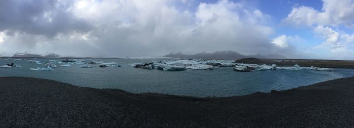 Panoramic view of sea against sky