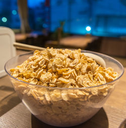 Close-up of food in bowl on table