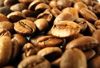 Full frame shot of roasted coffee beans