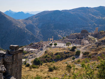 Aerial view of a ancient city