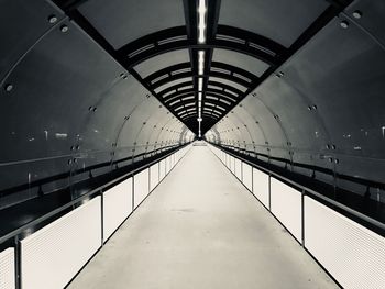 View of empty subway tunnel