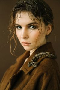 Close-up portrait of young woman