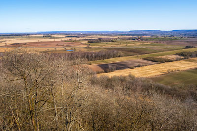 Scenic view of landscape against clear sky