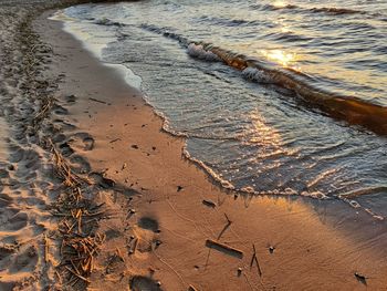 High angle view of beach