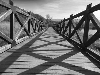 Close-up of elevated walkway