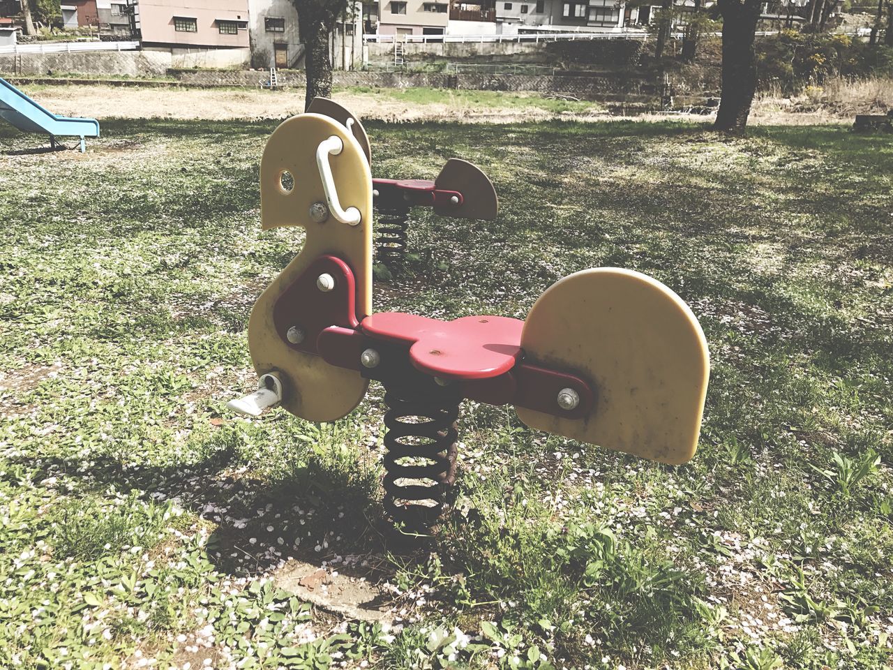 CLOSE-UP OF PLAYGROUND AT PARK