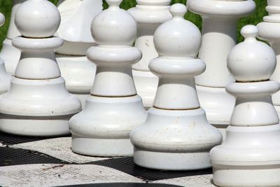 Close-up of chess pieces