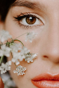 Close-up portrait of woman