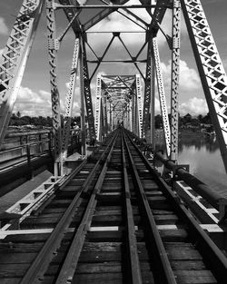 Railroad tracks against sky