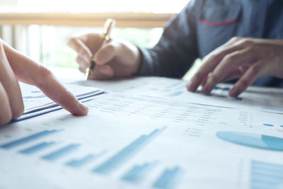 Business people working at desk in office