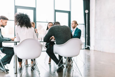 Business colleagues working at office