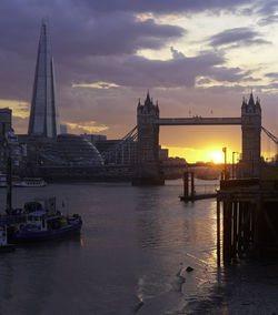 Bridge over river in city