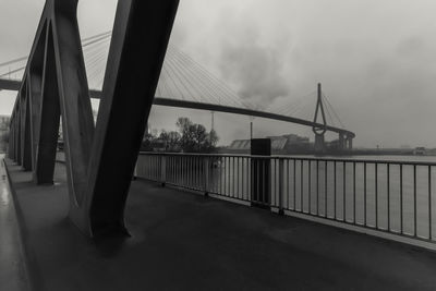 Bridge over river against sky