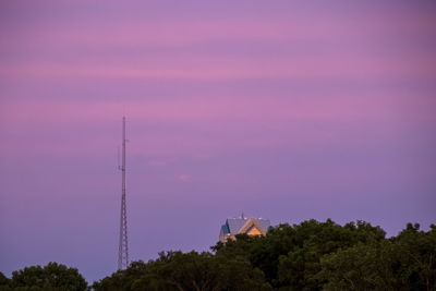 Panoramic view of trees against sky at sunset