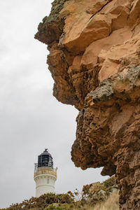 Rock formations on a building