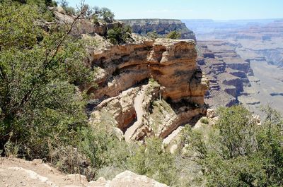 Scenic view of waterfall