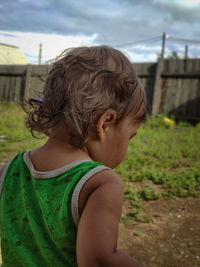 Girl looking at camera