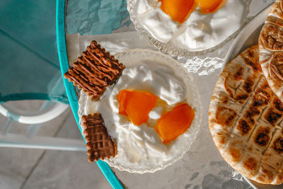 Close-up of dessert in plate