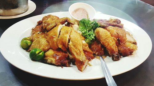 Close-up of food on plate