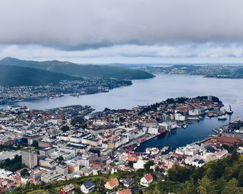 Bergen from mt. fløyen, norway