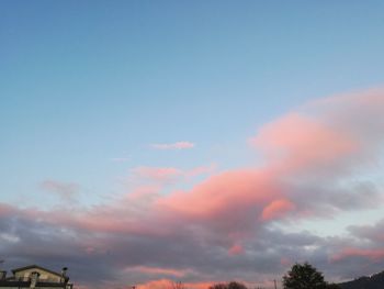 Low angle view of sky during sunset