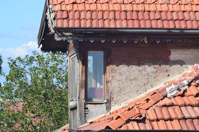 Exterior of old building against sky