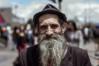 Portrait of man outdoors