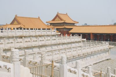 Exterior of temple against sky