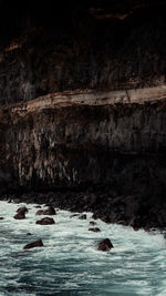 Rocks in sea
