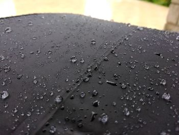 Close-up of raindrops on glass