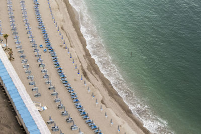 High angle view of beach