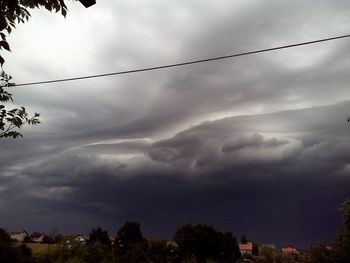 Low angle view of cloudy sky