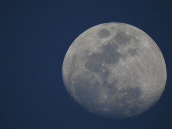 Low angle view of moon in sky