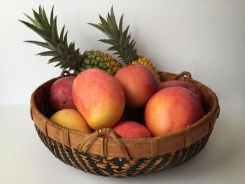 Close-up of fruits in basket