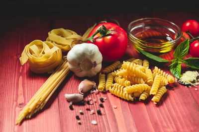 Close-up of vegetables on table