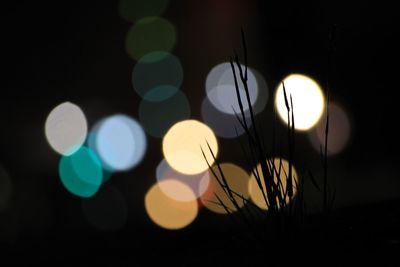 Defocused image of illuminated lights