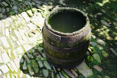 Close-up high angle view of water