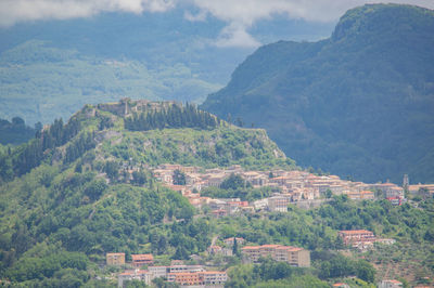 Panoramic view of the village of aiello calabro