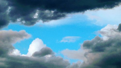 Low angle view of clouds in sky