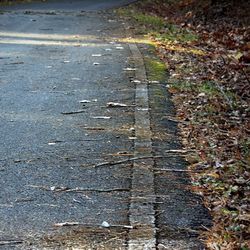 Surface level of road