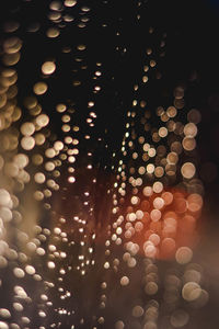Defocused image of illuminated lights