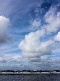 View of sea against cloudy sky
