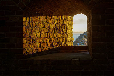 Stone wall of old building