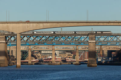 Bridge over river against sky